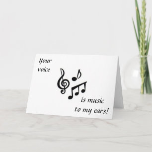 JE STEM IS MUZIEK IN MIJN OREN VALENTIJN FEESTDAGEN KAART