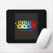 Je stem is Sticker Muismat (Met muis)