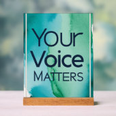 Je stem komt overeen acryl bord (Neutraal)