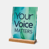 Je stem komt overeen acryl bord (Hoek)