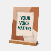 Je stem komt overeen acryl bord (Hoek)