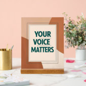 Je stem komt overeen acryl bord (Huwelijk)