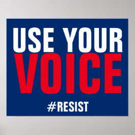 Je stem spreken tegen protestactie poster