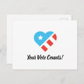 Je stem telt briefkaart (Voorkant / Achterkant)