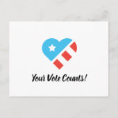 Je stem telt briefkaart (Voorkant)