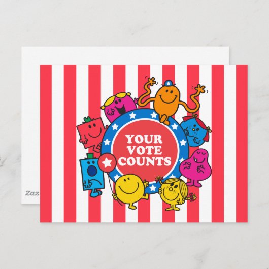 Je stem telt! briefkaart (Voorkant / Achterkant)