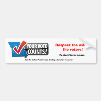 Je stem telt bumpersticker