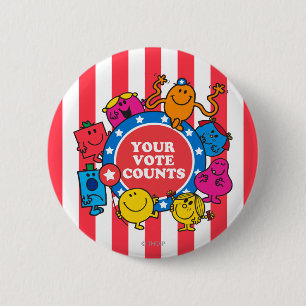 Je stem telt! ronde button 5,7 cm