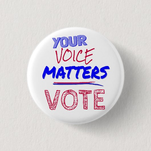 Je stem telt - STEMMEN Ronde Button 3,2 Cm (Voorkant)