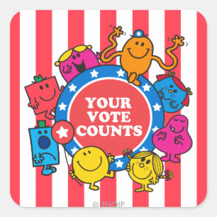 Je stem telt! vierkante sticker