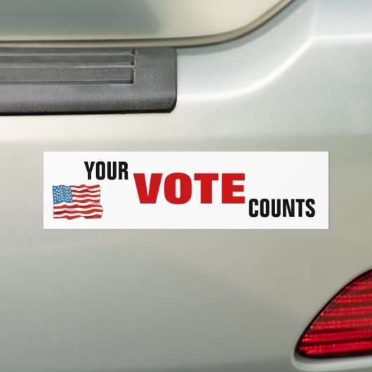 Je stembiljetten bumpersticker (Op auto)