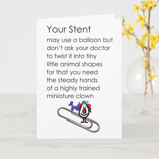 Je stent een grappig beterschapgedicht kaart (Gele Bloem)