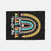 Je sterrenkracht Je hebt deze leraar Groovy test Fleece Deken (Voorkant (Horizontaal))