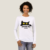 Je stilletjes beoordelen Cat humor Meme Tri-Blend Shirt (Voorkant)