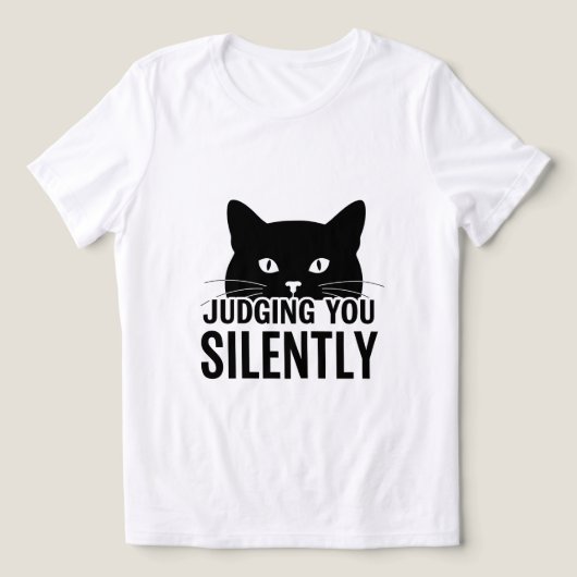 Je stilletjes beoordelen Cat Shirt, Funny Cat T-sh Tri-Blend Shirt (Design voorkant)