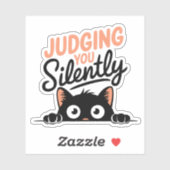 Je stilletjes grappige kat vinyl beoordelen sticker (Vel)