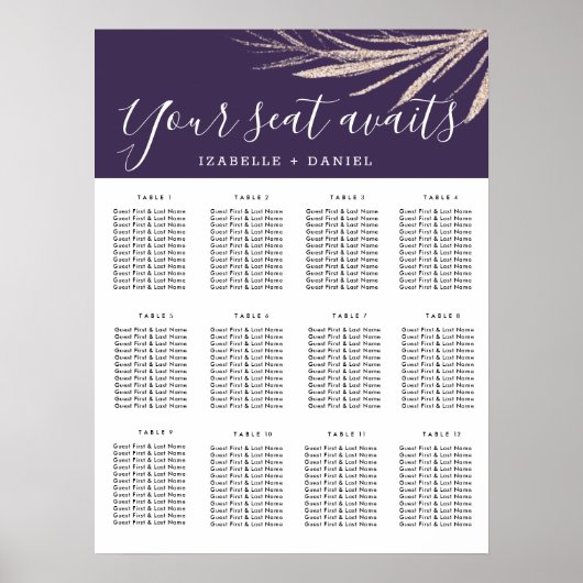 Je stoel heeft een Paarse bruiloft. Poster (Voorkant)