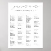 Je stoel wacht | Alfabetische zitplaats Poster (Voorkant)