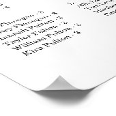 Je stoel wacht | Alfabetische zitplaats Poster (Hoek)