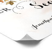 Je stoel wacht op Herfst herfst bruiloft Poster (Hoek)