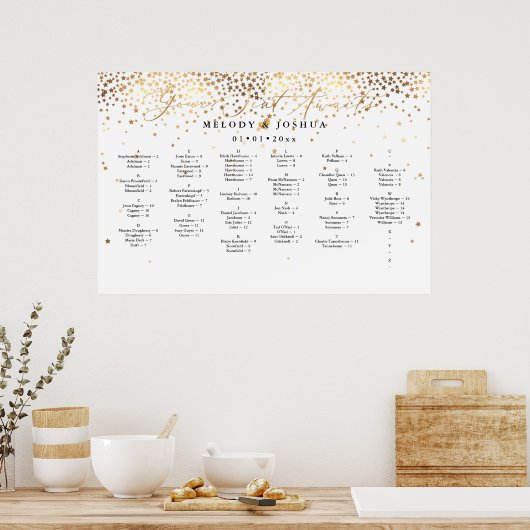 Je stoel wacht, SARS SEING CHART, ALPHA Poster (Keuken)