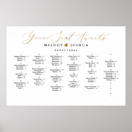 Je stoel wacht, SITUATIE CHART, ALFABETISCH Poster