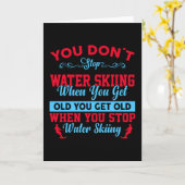 Je stopt niet met het zwemmen als je oud wordt kaart (Gele Bloem)