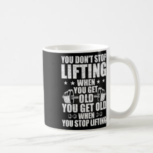 Je stopt niet met optillen als je oude Weightlifti Koffiemok