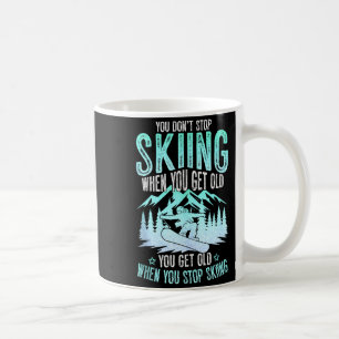 Je Stopt Niet Met Skiën Als Je Oud Bent Funny Skil Koffiemok