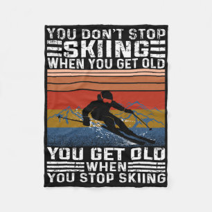 Je Stopt Niet Met Skien Als Je Oud Bent Grappig Sk Fleece Deken