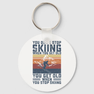 Je Stopt Niet Met Skiën Als Je Oude Skiër Wordt Sk Sleutelhanger