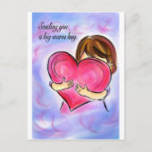 Je stuurt een grote warme knuffel. briefkaart (Voorkant)