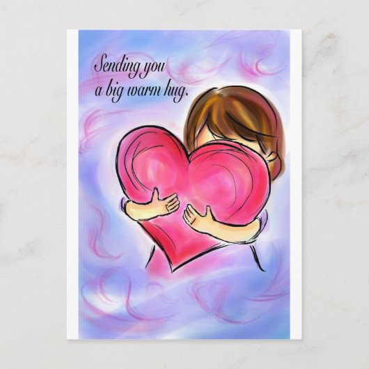 Je stuurt een grote warme knuffel. briefkaart (Voorkant)