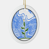 "Je stuurt je geest en vernieuwt de aarde" Keramisch Ornament (Rechts)