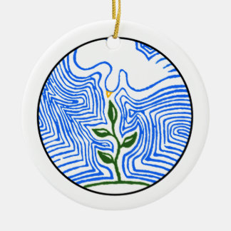 "Je stuurt je geest en vernieuwt de aarde" Keramisch Ornament