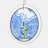 "Je stuurt je geest en vernieuwt de aarde" Keramisch Ornament (Links)