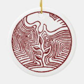 "Je stuurt je geest en vernieuwt de aarde" Keramisch Ornament (Achterkant)