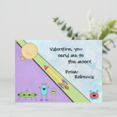 Je stuurt me naar de maan Valentijnskaart klasloka Feestdagenkaart (Staand voorkant)