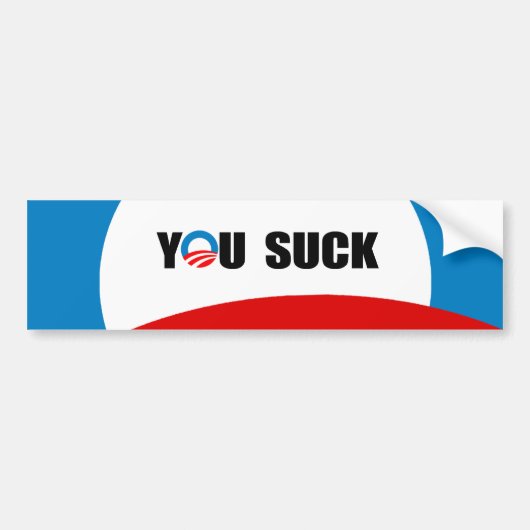 JE SUCK BUMPERSTICKER (Voorkant)
