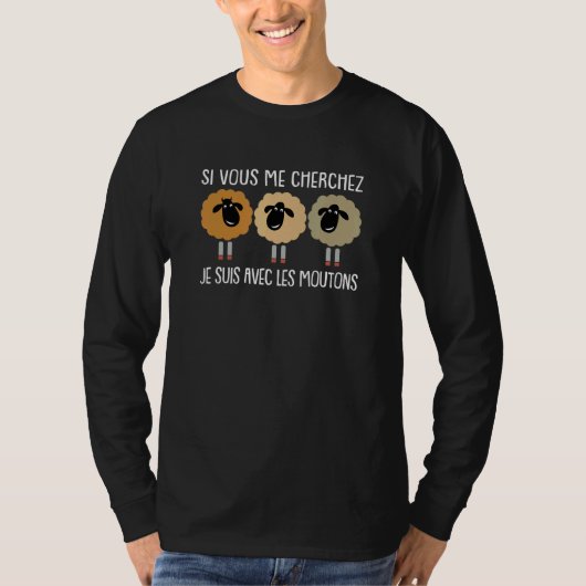 Je suis Avec Les Sheep De Shepherd Gezegde T-shirt (Voorkant)