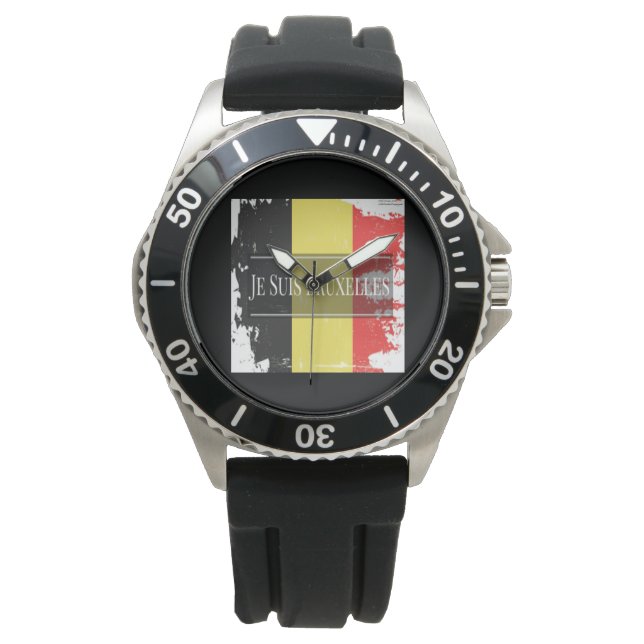Je Suis Bruxelles We Are Brussels Horloges (Voorkant)