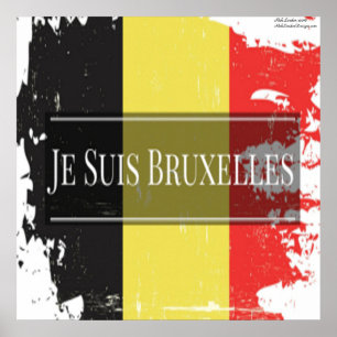 Je suis Bruxelles (wij zijn Brussel) Beaut. Poster