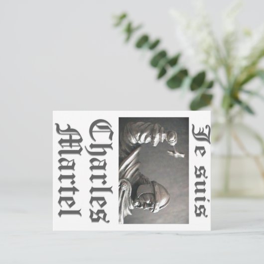 Je Suis Charles Martel (afbeelding) Briefkaart (Staand voorkant)