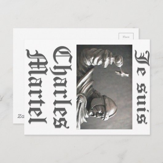 Je Suis Charles Martel (afbeelding) Briefkaart (Voorkant / Achterkant)
