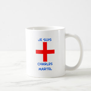 je suis charles martel crusader cross koffiemok