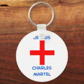 je suis charles martel crusader cross sleutelhanger (Voorkant)