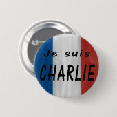 Je suis Charlie badge Ronde Button 5,7 Cm (Voorkant /achterkant)