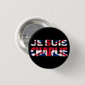 Je Suis Charlie-I ben Charlie'-Union Jack UK Ronde Button 3,2 Cm (Voorkant /achterkant)