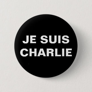 JE SUIS CHARLIE - IK BEN CHARLIE RONDE BUTTON 5,7 CM
