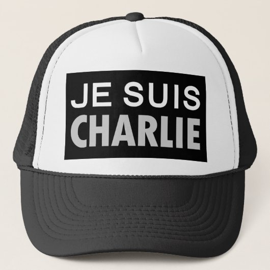 JE SUIS CHARLIE - national unity people Trucker Pet (Voorkant)